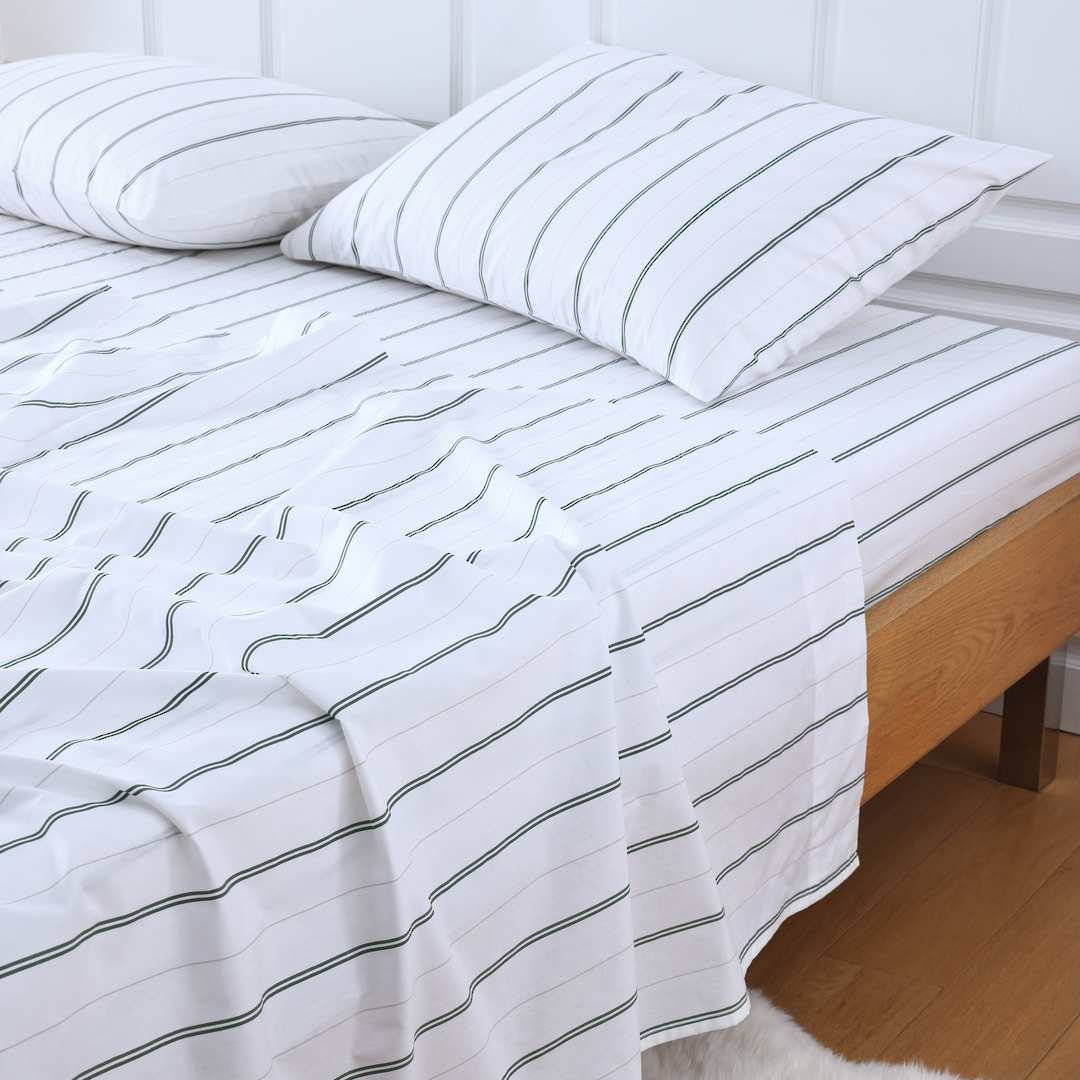 MM Linen | Cape Stripe Sheet Sets |Leaf| Matching Extras Sold Separately image 0